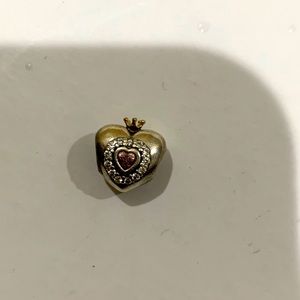 Retired Pandora Pink Princess Heart Charm